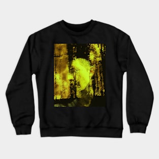 Portrait, digital collage and special processing. Masterpiece. Man looking to car window, reflection. Autumn, bright yellow sun. Crewneck Sweatshirt